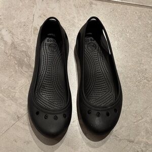 CROCS Women's Black Slip-On Ballet Flats